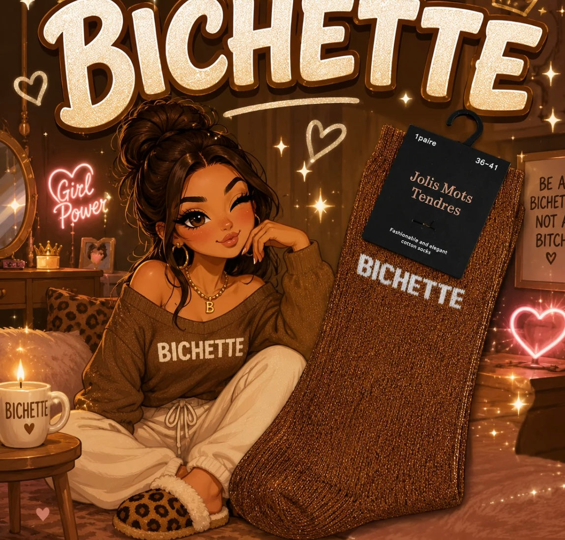Chaussette paillette - BICHETTE