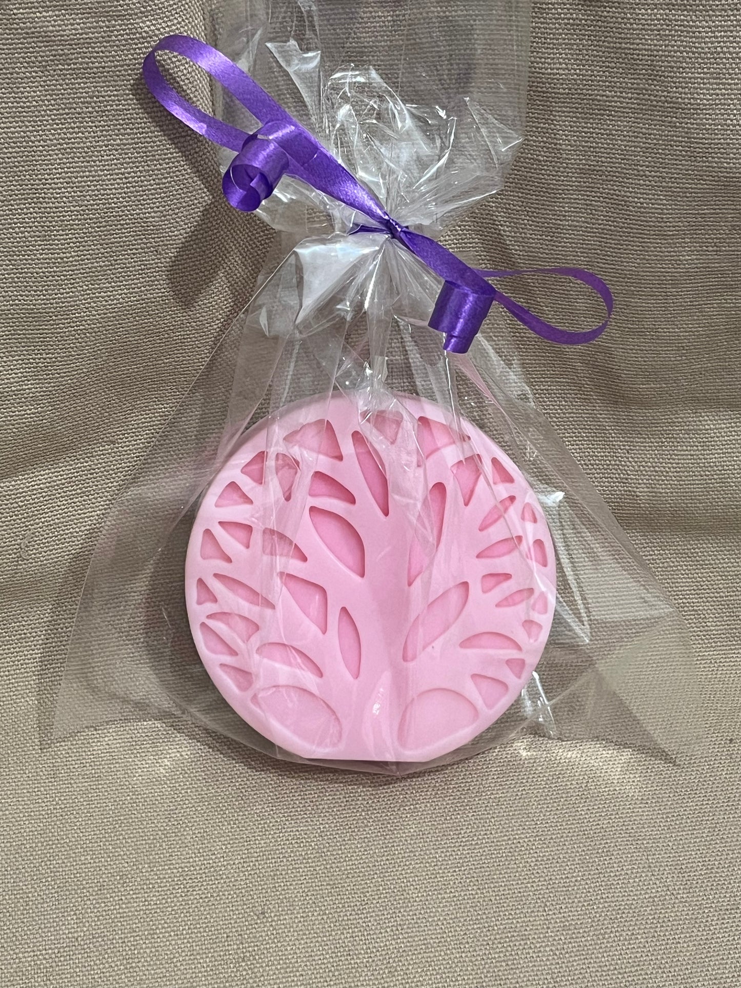 Bougie - Arbre de vie rose