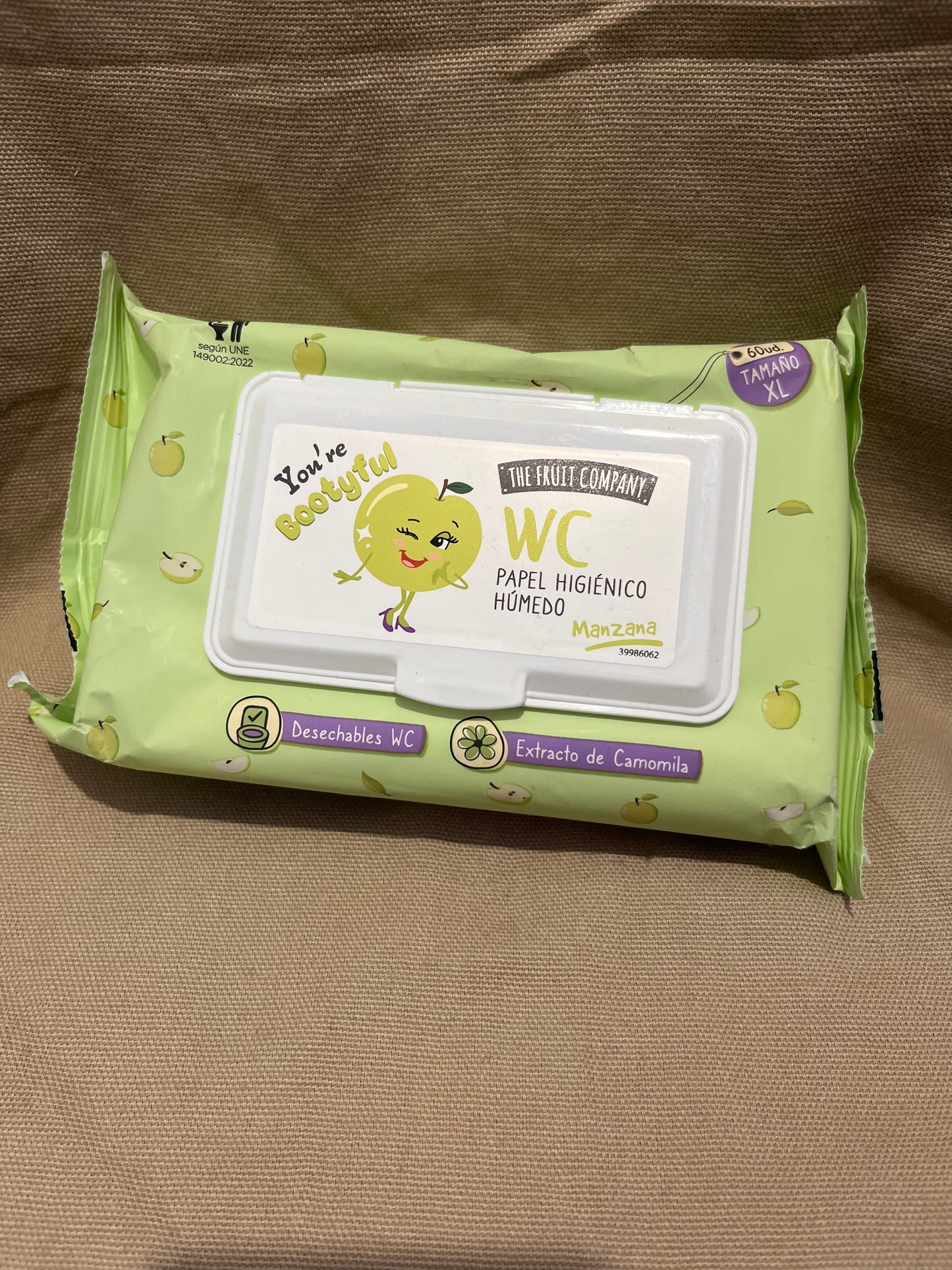 Lingette biodégradable - Pomme