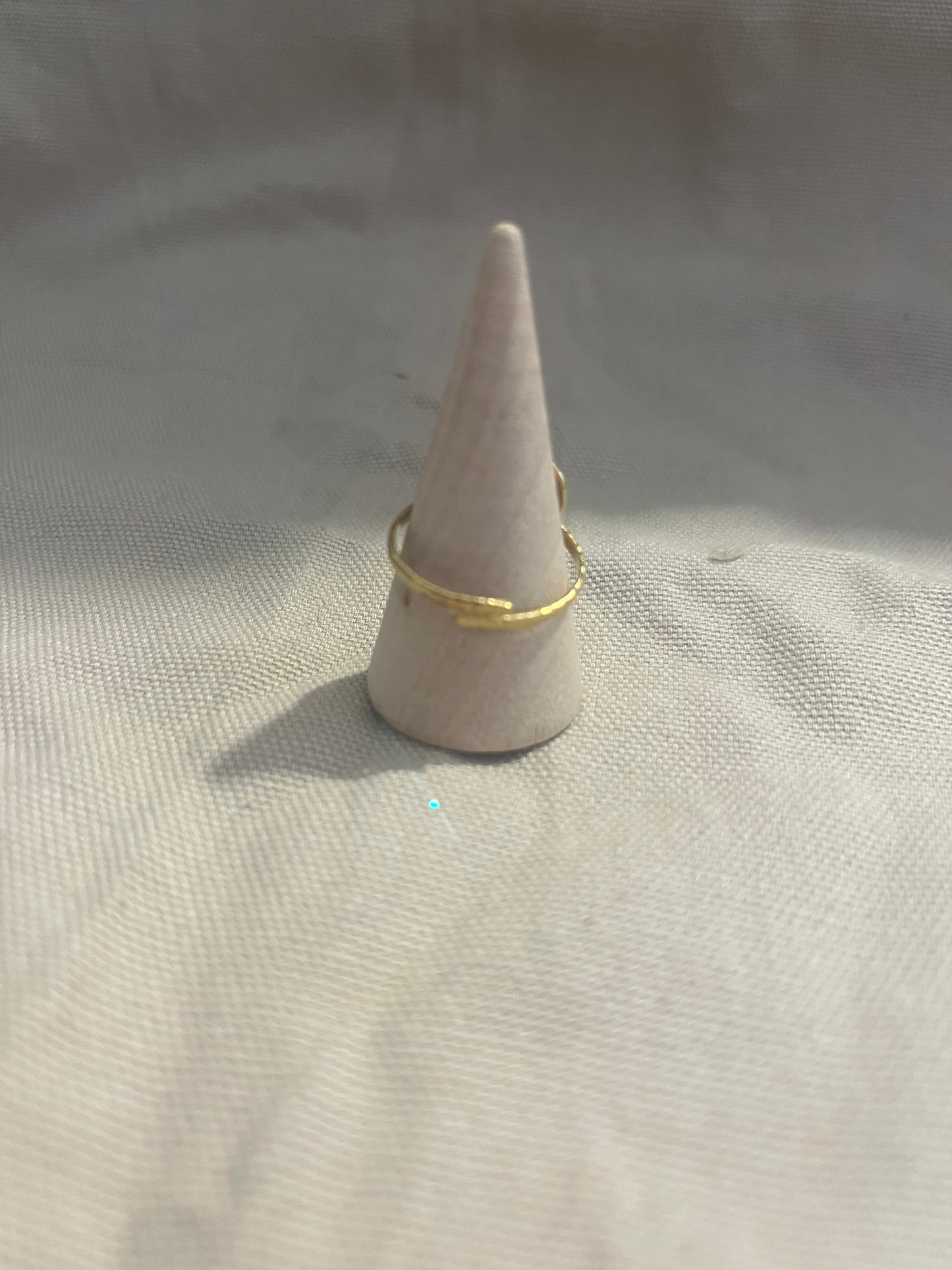 Bague - Cœur doré
