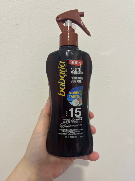 Huile soleil protectrice Monoi SPF 15