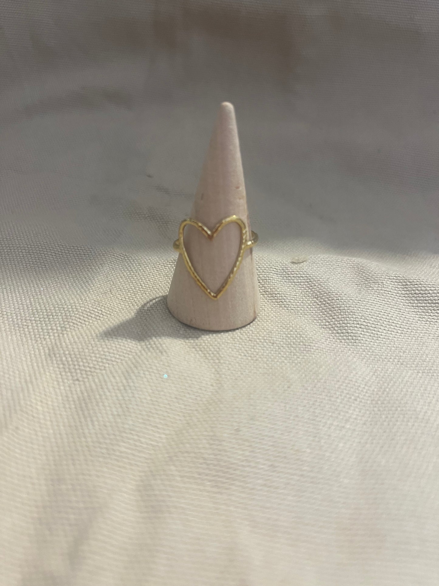 Bague - Cœur doré