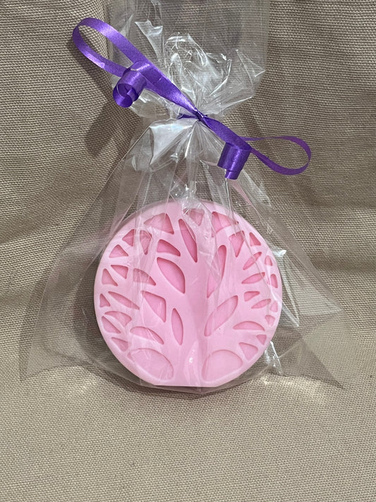 Bougie - Arbre de vie rose